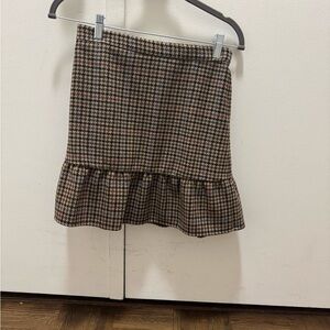 J Crew Mercantile Houndstooth Skirt